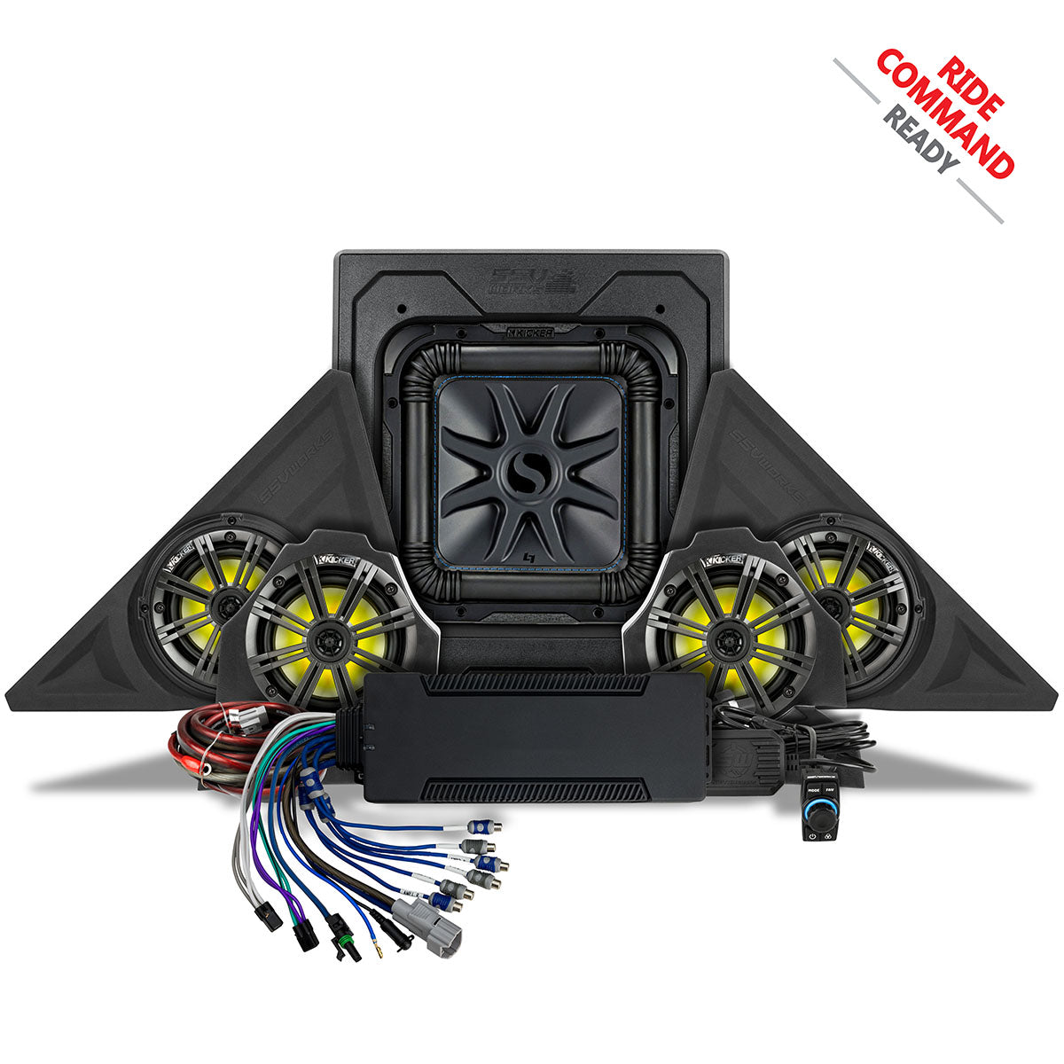 2018-2025 Polaris® Slingshot Phase-6 K-Spec 1400watt 5-Speaker Audio-System for Ride Command