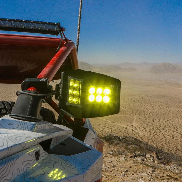 *SECTOR SEVEN - SPECTRUM/SAWTOOTH LED 2X3 YELLOW LENS (4 PACK)