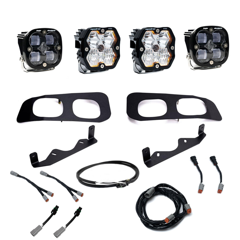 Squadron 2.0 Pro/Squadron Sae Dual Fog Pocket Light Kit Ford 2023-26 F-250/350 Super Duty Clear Upfitter Baja Designs