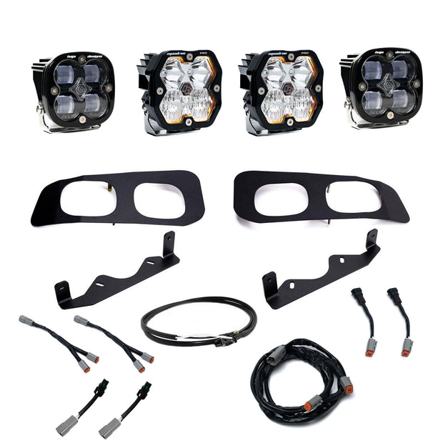 Squadron 2.0 Pro/Squadron Sae Dual Fog Pocket Light Kit Ford 2023-26 F-250/350 Super Duty Clear Upfitter Baja Designs
