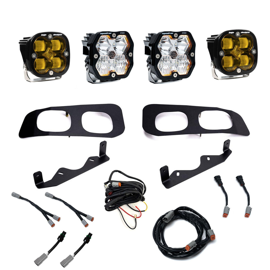 Squadron 2.0 Pro/Squadron Sae Dual Fog Pocket Light Kit Ford 2023-26 F-250/350 Super Duty Toggle Baja Designs