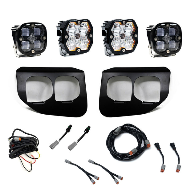 Squadron 2.0 Pro/Squadron Sae Dual Fog Pocket Light Kit Ford 2020-22 F-250/350 Super Duty Clear Toggle Baja Designs
