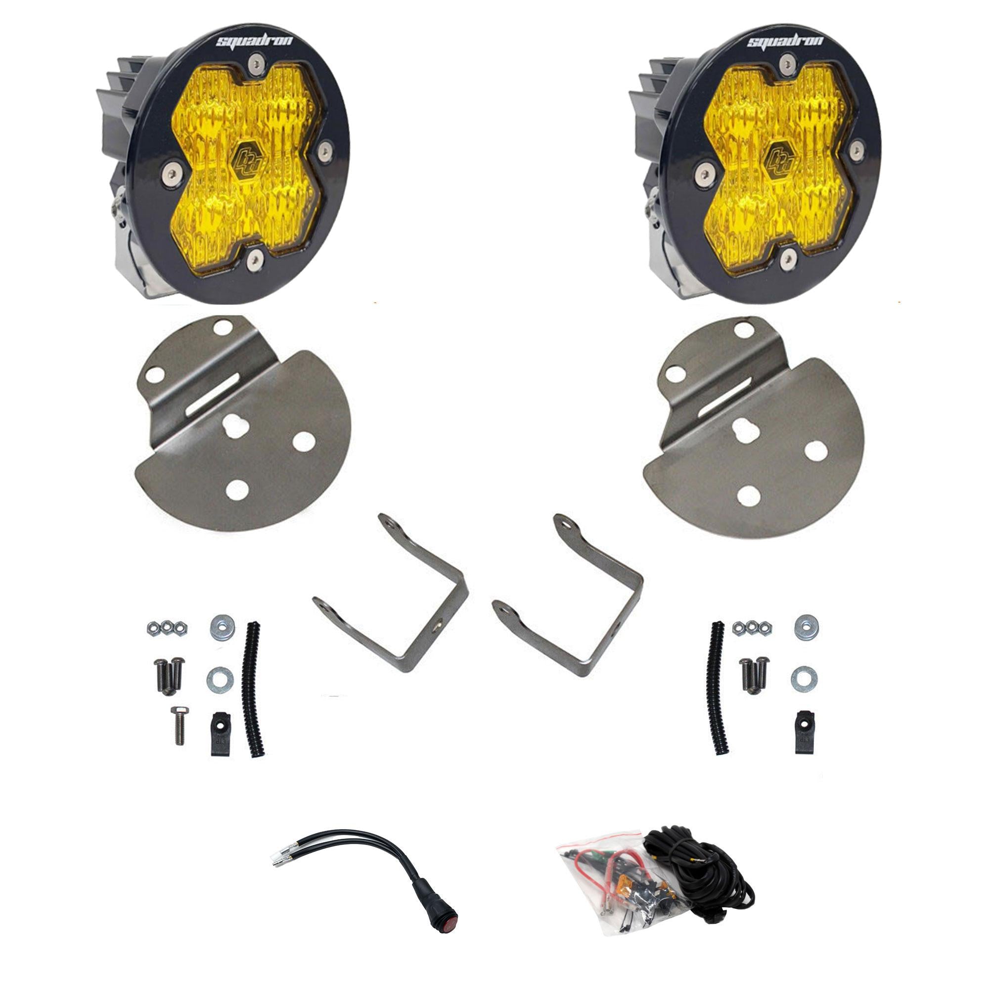 Squadron-R 2.0 Sport Fog Pocket Light Kit 2015-19 Colorado/Canyon/Silverado/Sierra/2500HD/3500HD Clear Baja Designs