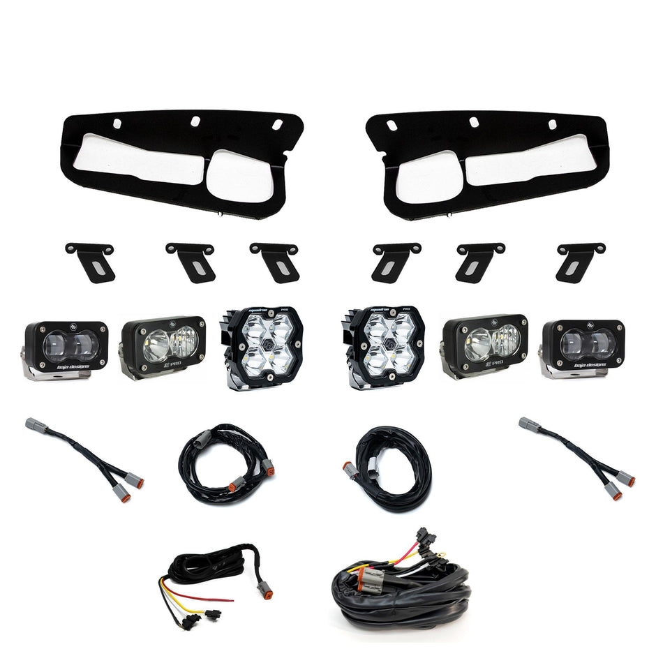 Squadron 2.0 Pro/S2 Pro/S2 Sae Pro Fog Pocket Light Kit Ford 2021-27 Bronco 2022-24 Bronco Raptor w/ Steel Bumper Clear Upfitter Baja Designs