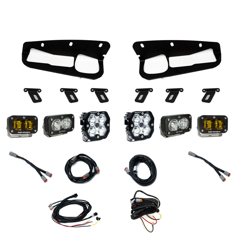 Squadron 2.0 Pro/S2 Pro/S2 Sae Pro Fog Pocket Light Kit Ford 2021-27 Bronco 2022-24 Bronco Raptor w/ Steel Bumper Baja Amber Toggle Baja Designs