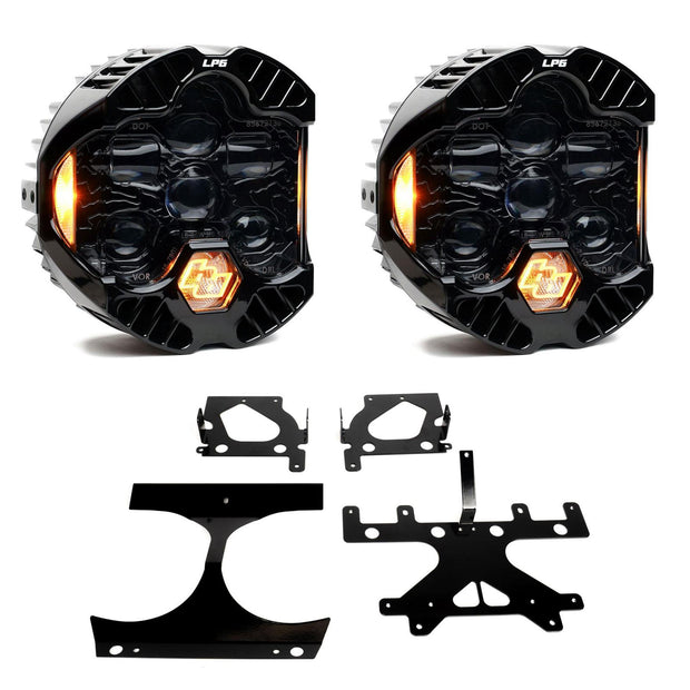 DOT LP6 LED Headlight Kit 2015-2024 Harley Davidson Road Glide (Amber) Baja Designs