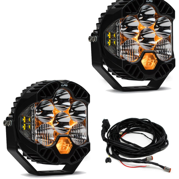 Jeep JL/JT Rubicon Steel Bumper LED Light Kit LP6 w/Upfitter Baja Designs