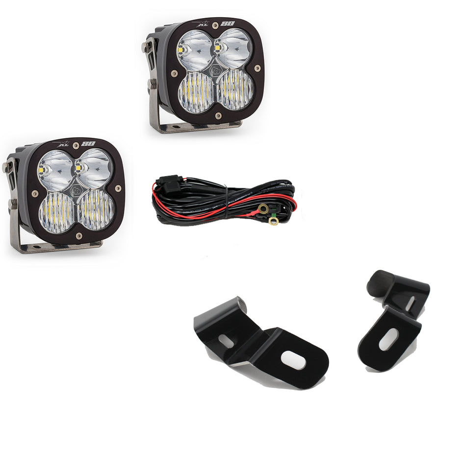Dodge Ram LED Light Pods For Ram 2500/3500 19-On A-Pillar Kits XL 80 Driving Combo Baja Designs