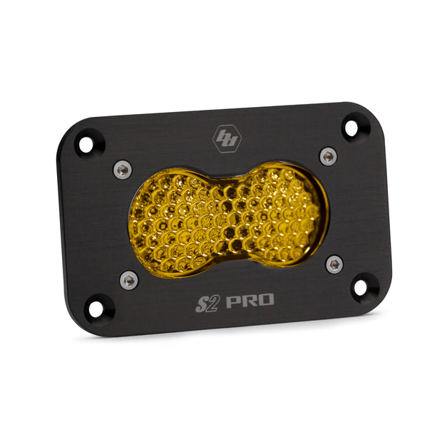 LED Work Light Flush Mount Baja Amber Lens Work/Scene Pattern S2 Pro Baja Designs