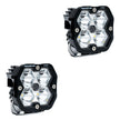 Squadron 2.0 Pro Black LED Auxiliary Light Pod Pair (No Harness) Universal Clear Spot Baja Designs