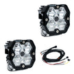 Squadron 2.0 Pro Black LED Auxiliary Light Pod Pair Universal Clear Driving/Combo Baja Designs