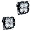 Squadron 2.0 Pro Black LED Auxiliary Light Pod Pair (No Harness) Universal Clear Wide Cornering Baja Designs