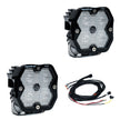 Squadron 2.0 Pro Black LED Auxiliary Light Pod Pair Universal Clear Work/Scene Baja Designs