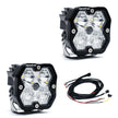 Squadron 2.0 Sport Black LED Auxiliary Light Pod Pair Universal Clear Driving/Combo Baja Designs