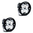 Squadron-R 2.0 Sport Black LED Auxiliary Light Pod Pair (No Harness) Universal Clear Spot Baja Designs
