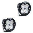 Squadron-R 2.0 Sport Black LED Auxiliary Light Pod Pair (No Harness) Universal Clear Wide Cornering Baja Designs