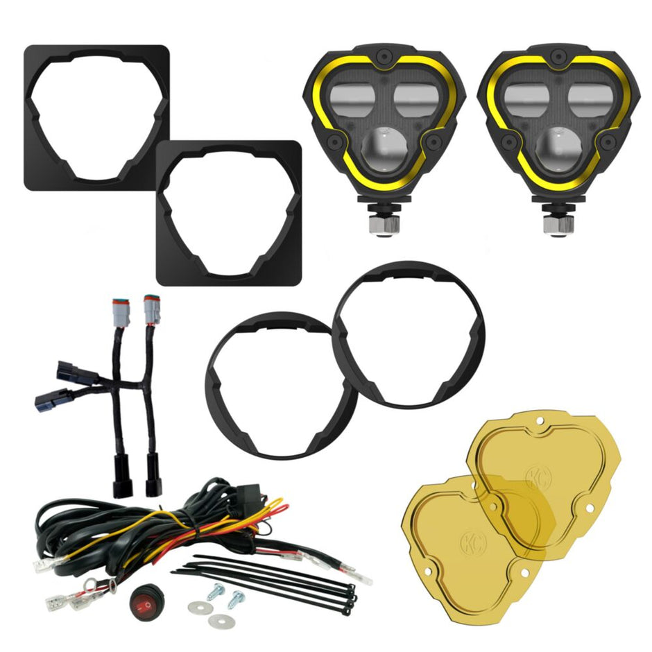 FLEX ERA® 3 Dual Mode SAE Fog LED Light Pods - 2-Light Master Kit - Toyota Aftermarket Bumper - # 97155
