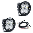 Squadron-R 2.0 Pro Black LED Auxiliary Light Pod Pair Universal Clear Driving/Combo Baja Designs