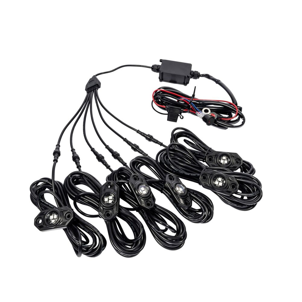 C-Series RGB Multi-Color Multi-Use LED 6-Light System - 5W Flood Beam - # 339