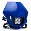 Squadron 2.0 Sport Motorcycle (A/C) LED Headlight Kit w/Shell Universal Blue Spot Clear Baja Designs