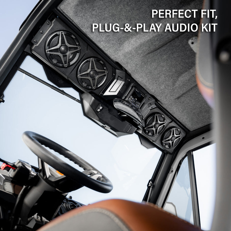 CanAm Defender | 2018-2026 HD10 & 2026 HD11 | Plug-&-Play 4-Speaker Overhead Sound Bar w/JVC MR305 Bluetooth