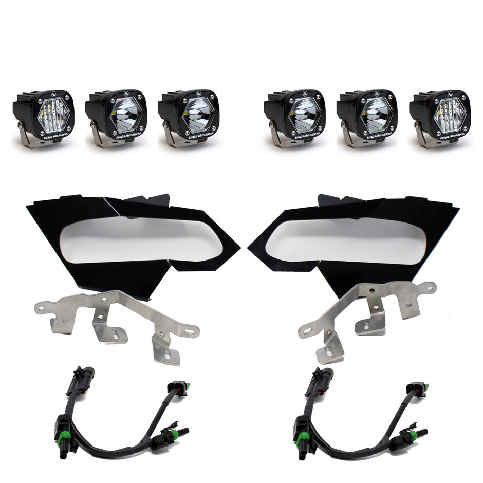 Can-Am S1 Triple LED Headlight Kit - Can-Am 2017-24 Maverick X3