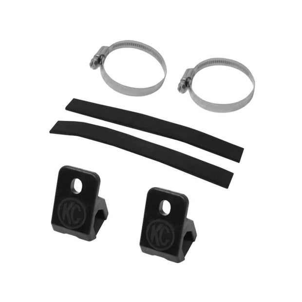 *KC HiLITES BRACKET SET - TUBE CLAMP LIGHT MOUNT - KC MTZ 40° - RUBBER SLEEVE - PAIR - 1.5" - 2.0"