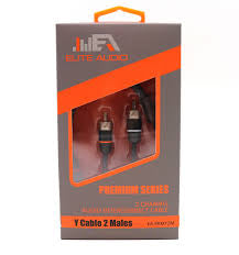 *ELITE AUDIO RCA Y-Adapter Cable 2 Male to 1 Female