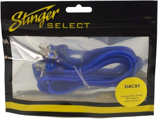 *STINGER Competition Series 3' Twisted Coaxial Interconnect with Male to Male RCAs