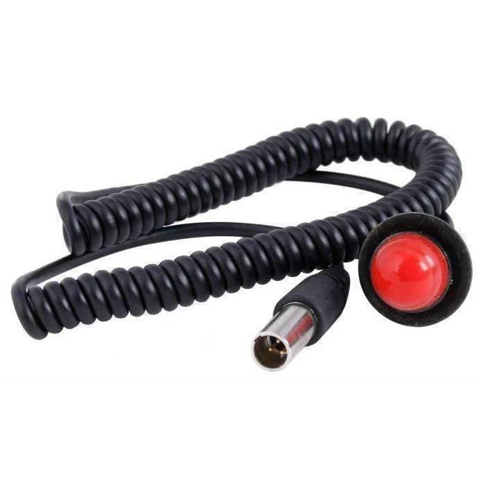 *RUGGED RADIOS Hole Mount Steering Wheel Push to Talk (PTT) with Coil Cord for Car Harnesses