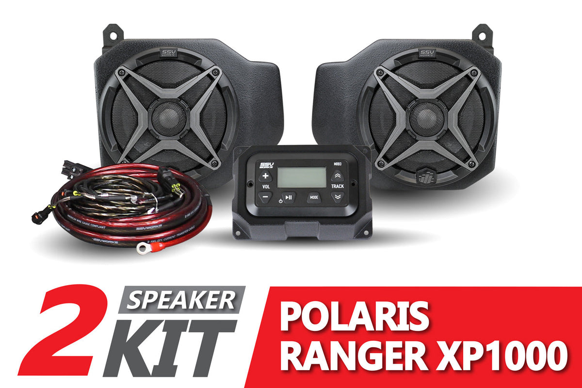 2018-2024 Polaris Ranger XP1000 2-Speaker SSV Works Audio System