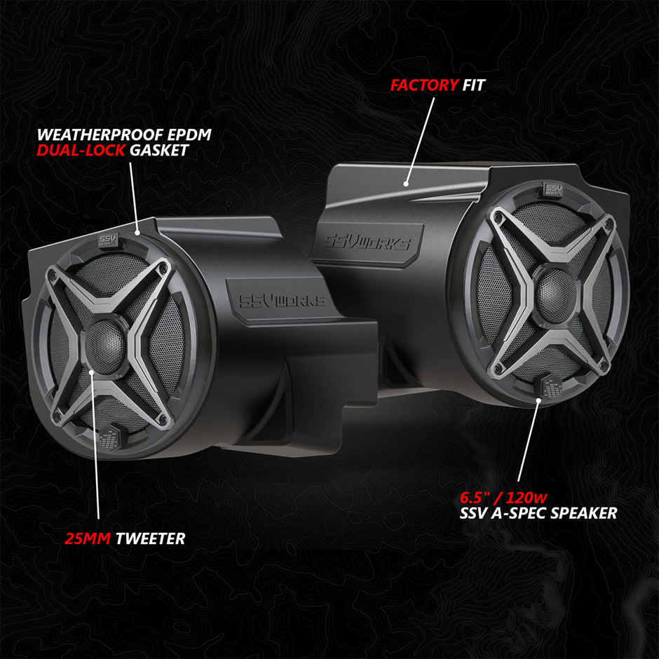 2020-2024 Polaris® RZR PRO Series Phase-2 A-Spec 4-Speaker 200watt System w/MRB4