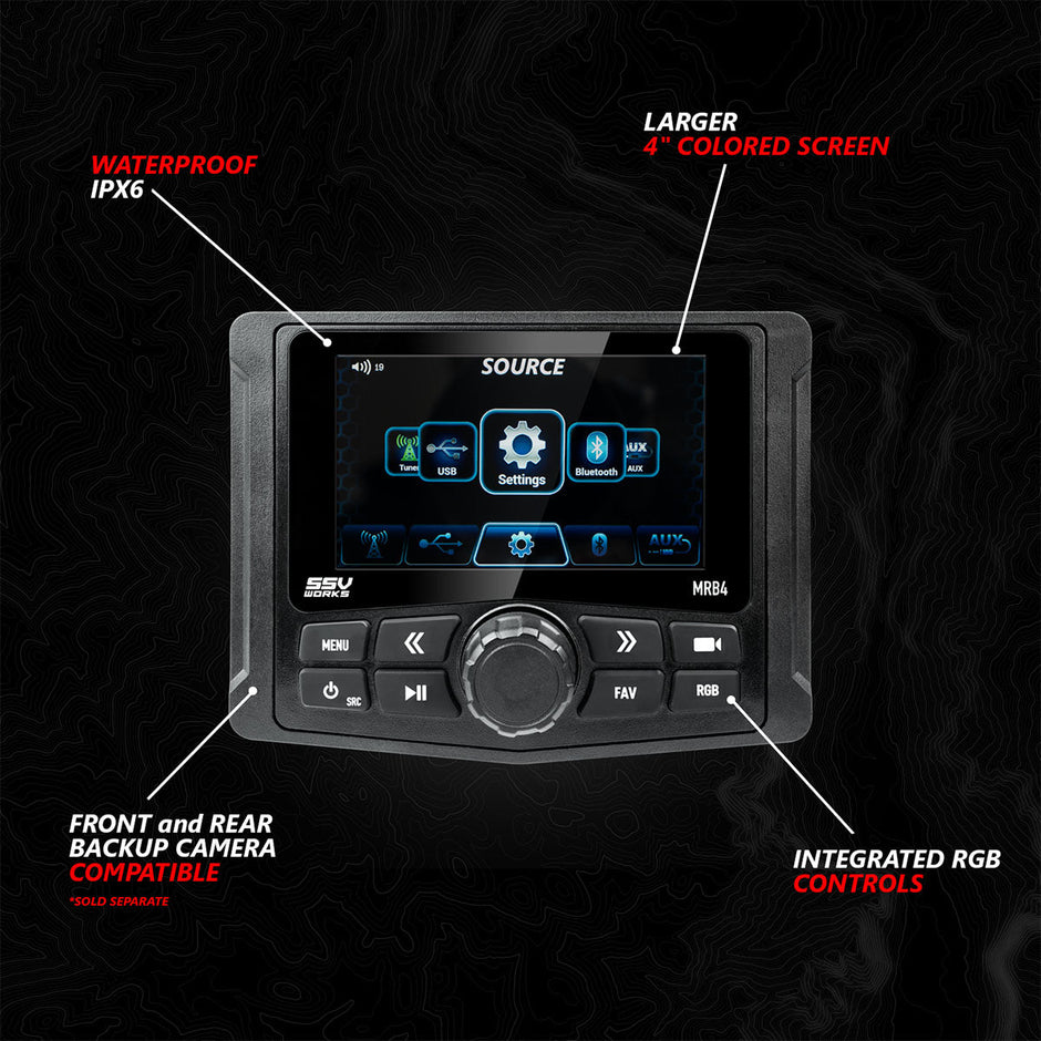 2020-2024 Polaris® RZR PRO Series Phase-5 V-Spec 5-Speaker 1400watt System w/MRB4