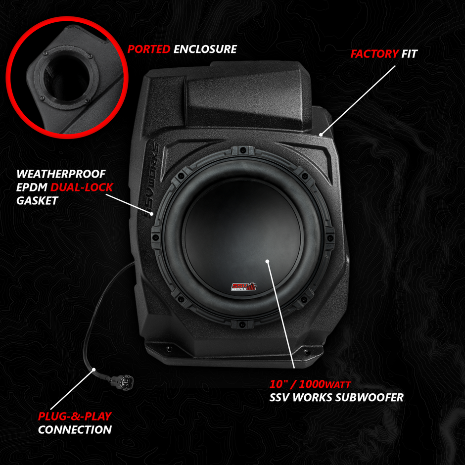 2020-2024 Polaris® RZR PRO Series Phase-6 K-Spec 5-Speaker 1400watt System for Ride Command