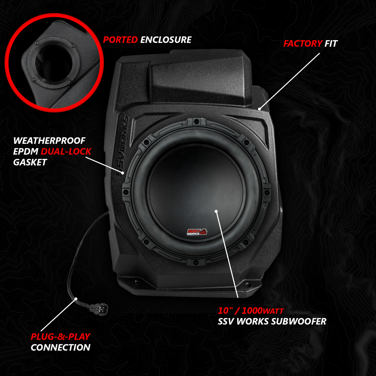 2020-2024 Polaris® RZR PRO Series Phase-4 A-Spec 5-Speaker 800watt System for Ride Command