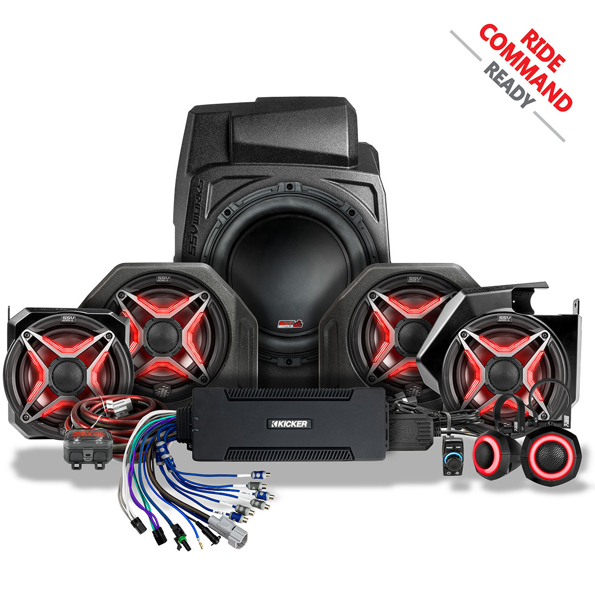 2025-2026 Polaris® RZR Pro R / Pro S / Pro XP Phase-5 V-Spec 7-Speaker Plug-&-Play Kit for 7