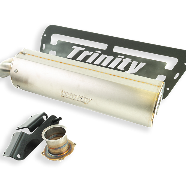 2024+ POLARIS RZR XP 1000 SLIP ON SINGLE STAINLESS MUFFLER WITH CAT - SLIP ON