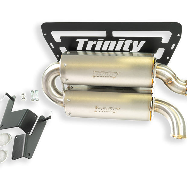 24+ RZR XP1000 DUAL QUIET MUFFLER (SINGLE OUTLET)