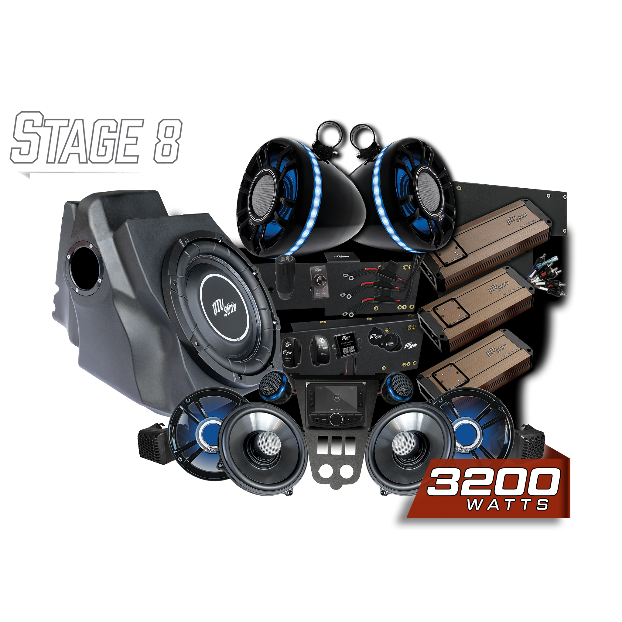 '25-'26 RZR® Pro Series Elite Stage 8 Stereo Kit | UTVS-PRO2-S8-E
