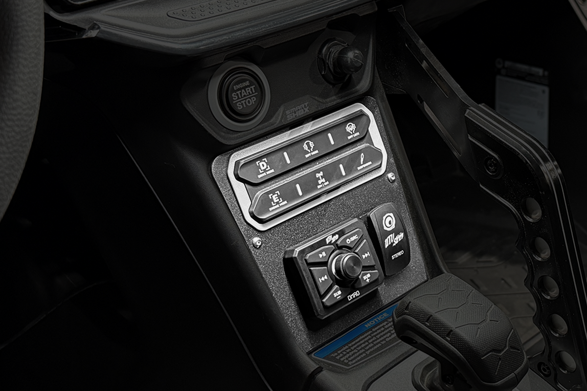 Maverick R Head Unit Mount Kit w/ Bass Knob | UTVS-R-HUMT-KIT-BASS-KNOB