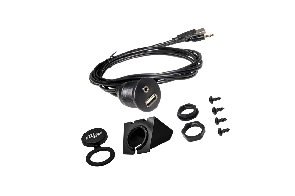 USB & Auxiliary Flush Mount Adapter for Source Units | UTVS-USB/AUX-FLMT