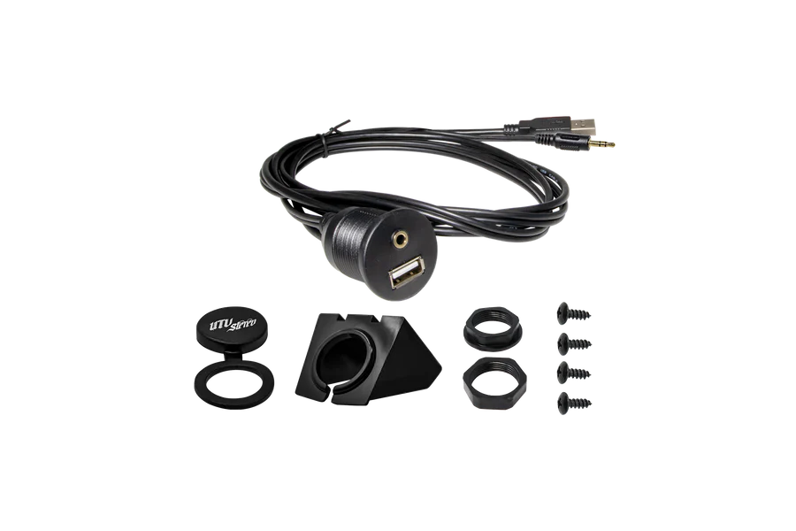 *UTV STEREO -USB & AUXILIARY FLUSH MOUNT ADAPTER FOR SOURCE UNITS