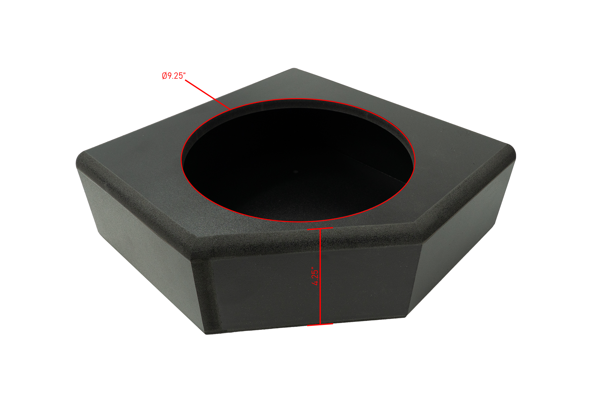 '17+ Can-Am® X3 Rear Low-Profile Driver Side 10” Subwoofer Enclosure – Unloaded | UTVS-X3-ENC-LP-RDRIVER