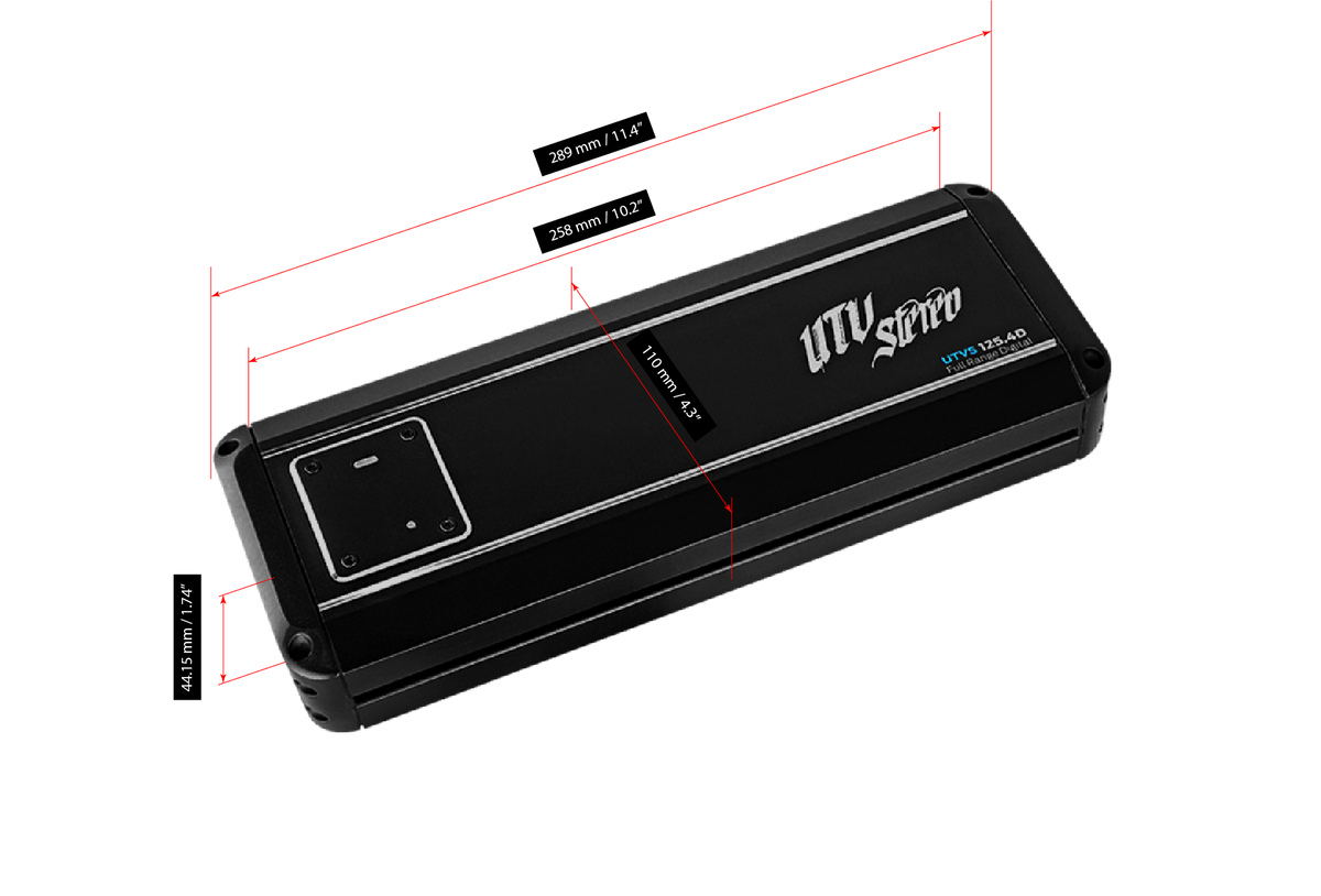 Signature Series 800W 4-Channel Amplifier | UTVS125.4D Kawasaki