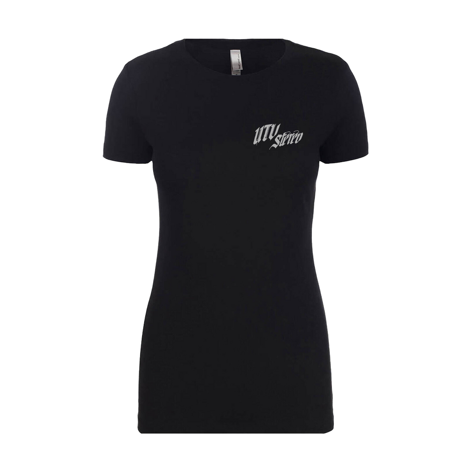 UTV Stereo Women's Signature T-Shirt with Silver Logo | UTVS-A-SHIRT-W-BLK