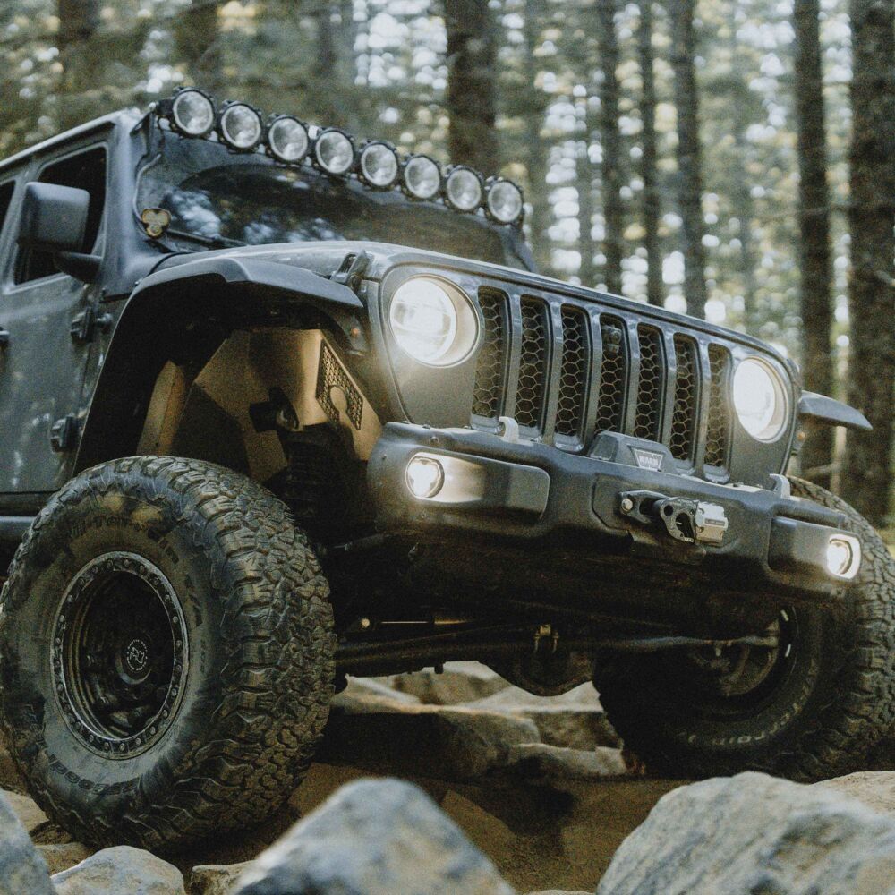 FLEX ERA® 3 Dual Mode SAE Fog LED Light Pods - 2-Light Master Kit - Jeep JK/JL/JT Steel Bumpers - # 97149