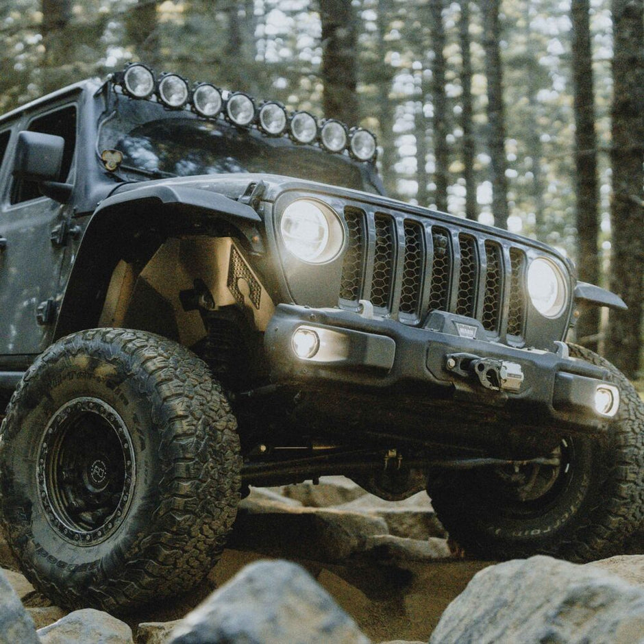 FLEX ERA® 3 Dual Mode SAE Fog LED Light Pods - 2-Light Master Kit - Jeep JK/JL/JT Steel Bumpers - # 97149