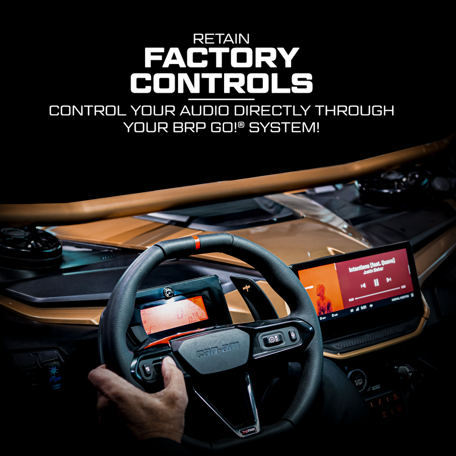 Can-Am® Maverick R BRP GO Front & Rear RCA Output Harness + Remote | UTVS-R-GO-RCA-OUT