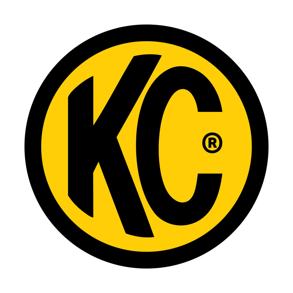 6" Round Decal - Yellow / Black KC Logo - #9910