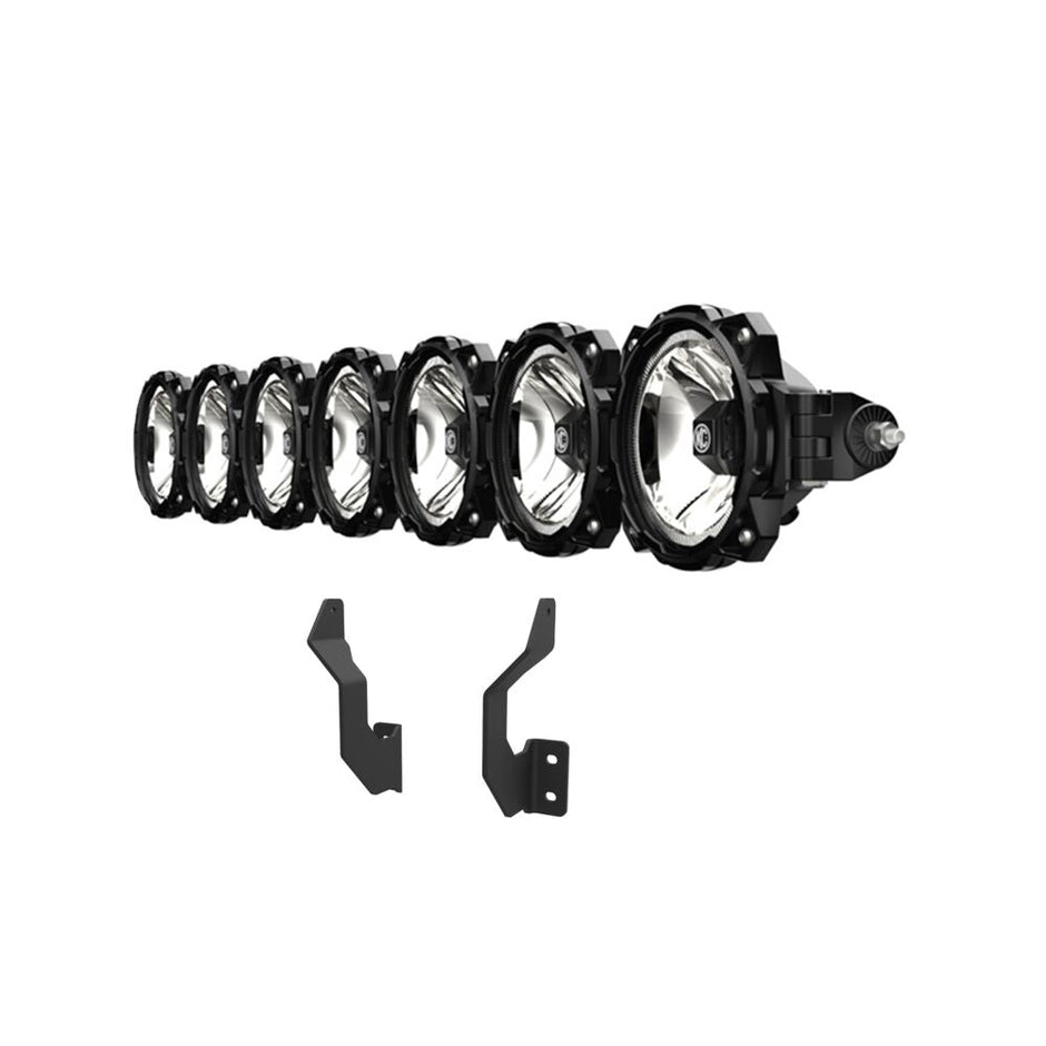 Gravity® LED Pro6 - 7-Light Bar Kit - Front Bumper - GEN4-5 17-24 Ford Super Duty - # 91346